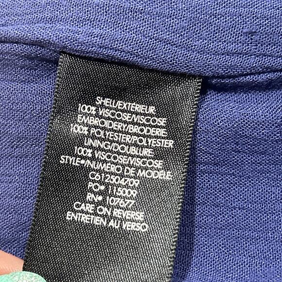 alice and olivia dress size 4 navy elastic waist %100 viscose - Picture 7 of 12